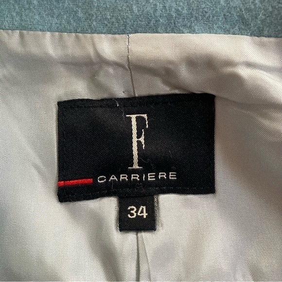 Femme de Carriere cool blue wool blazer. Size 34= XS - Picture 6 of 8